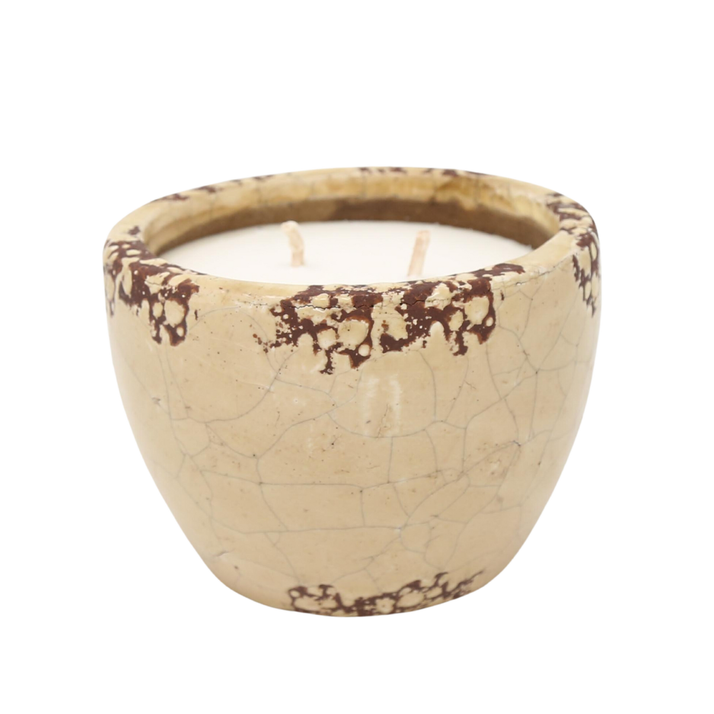 Mosquito Repellent Ceramic Garden Candle, Ivory (13oz) - Case of 6
