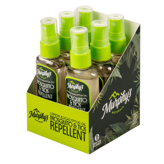Lemon Eucalyptus Oil Mosquito and Tick Repellent Spray (2oz) - Display of 6