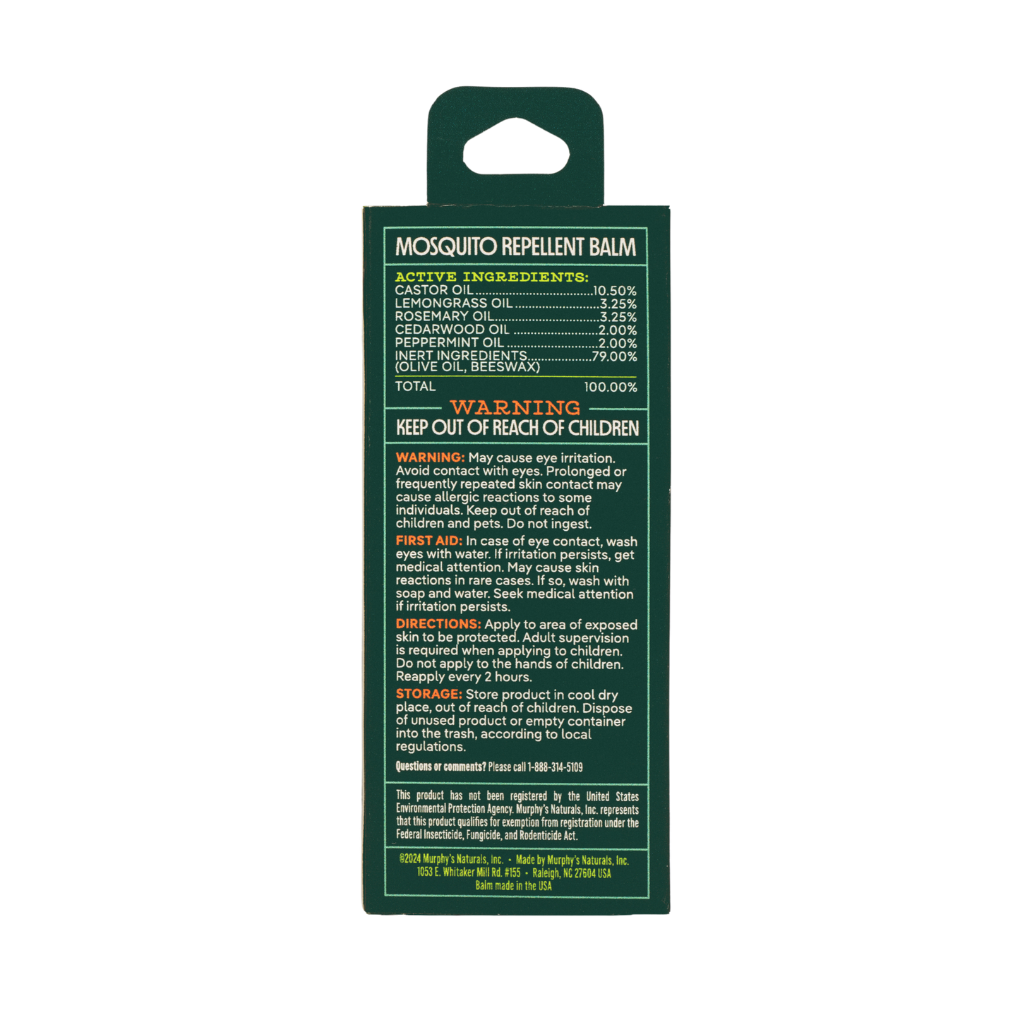 Mosquito Repellent Balm Stick (0.5oz) - Display of 12