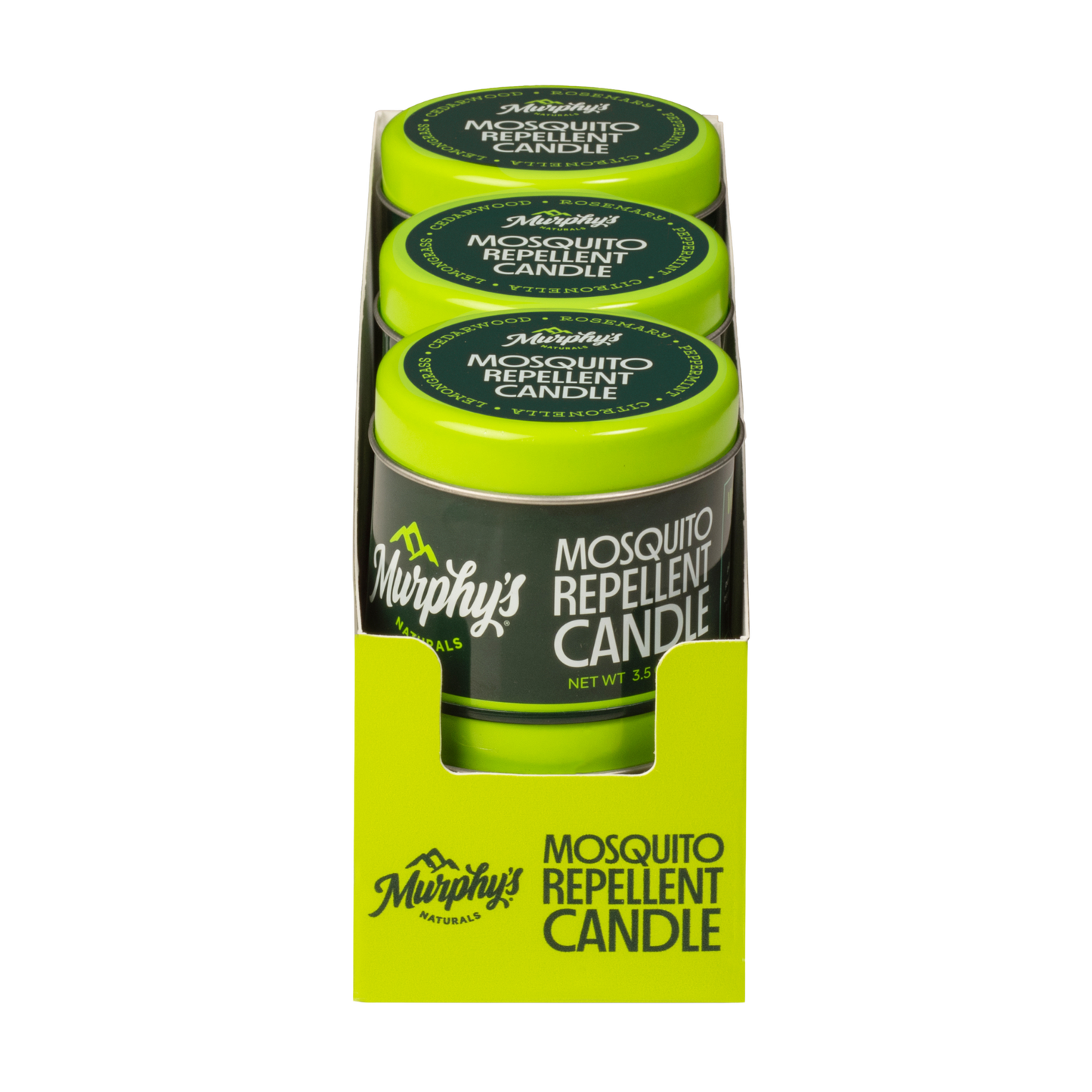 Mosquito Repellent 3.5oz Mini Candles - Display of 6