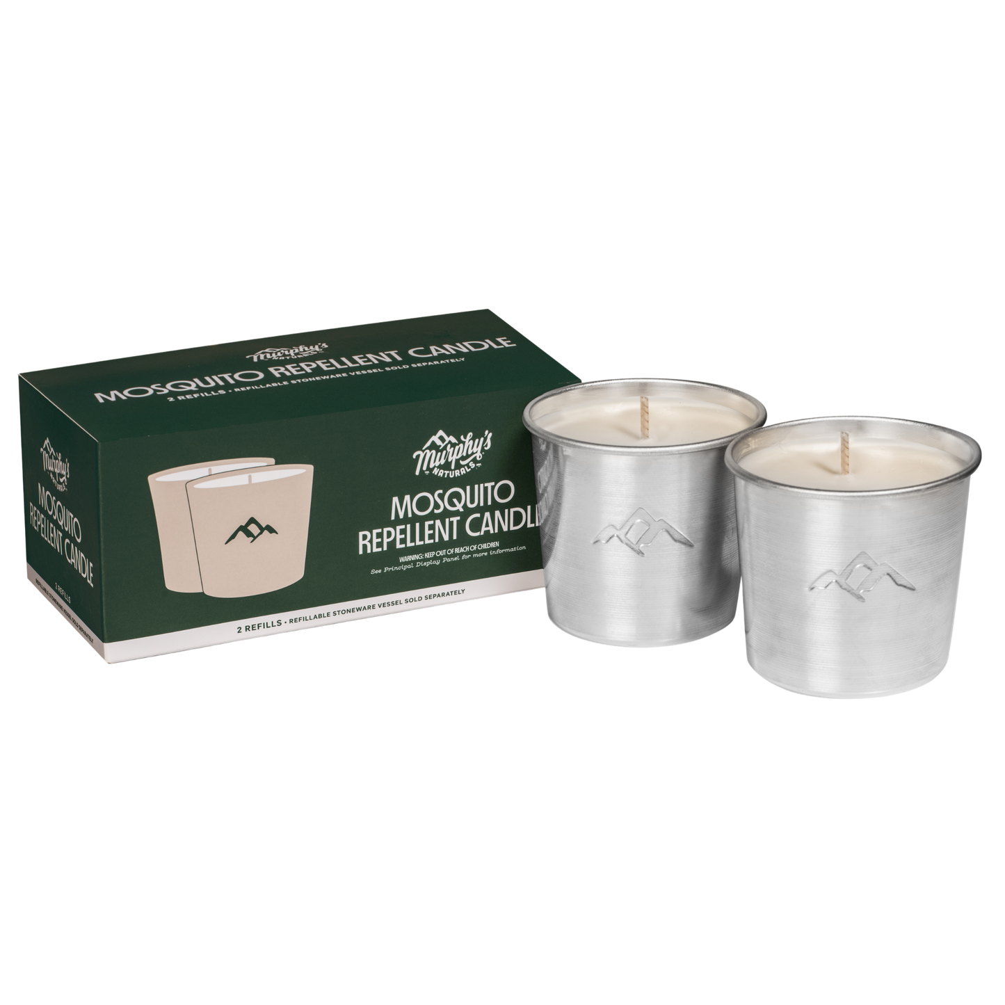 Mosquito Repellent Candle Refill 2-pack (9oz)- Case of 6