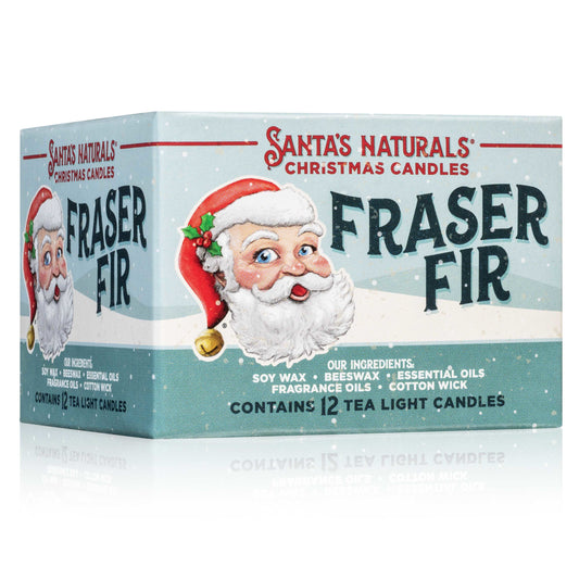 Santa's Naturals Fraser Fir Tea Light Candles 12 Count