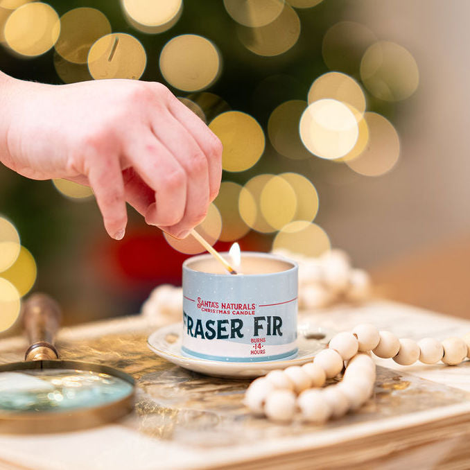 Santa's Naturals Fraser Fir 3.5oz Mini Trio Candle Set