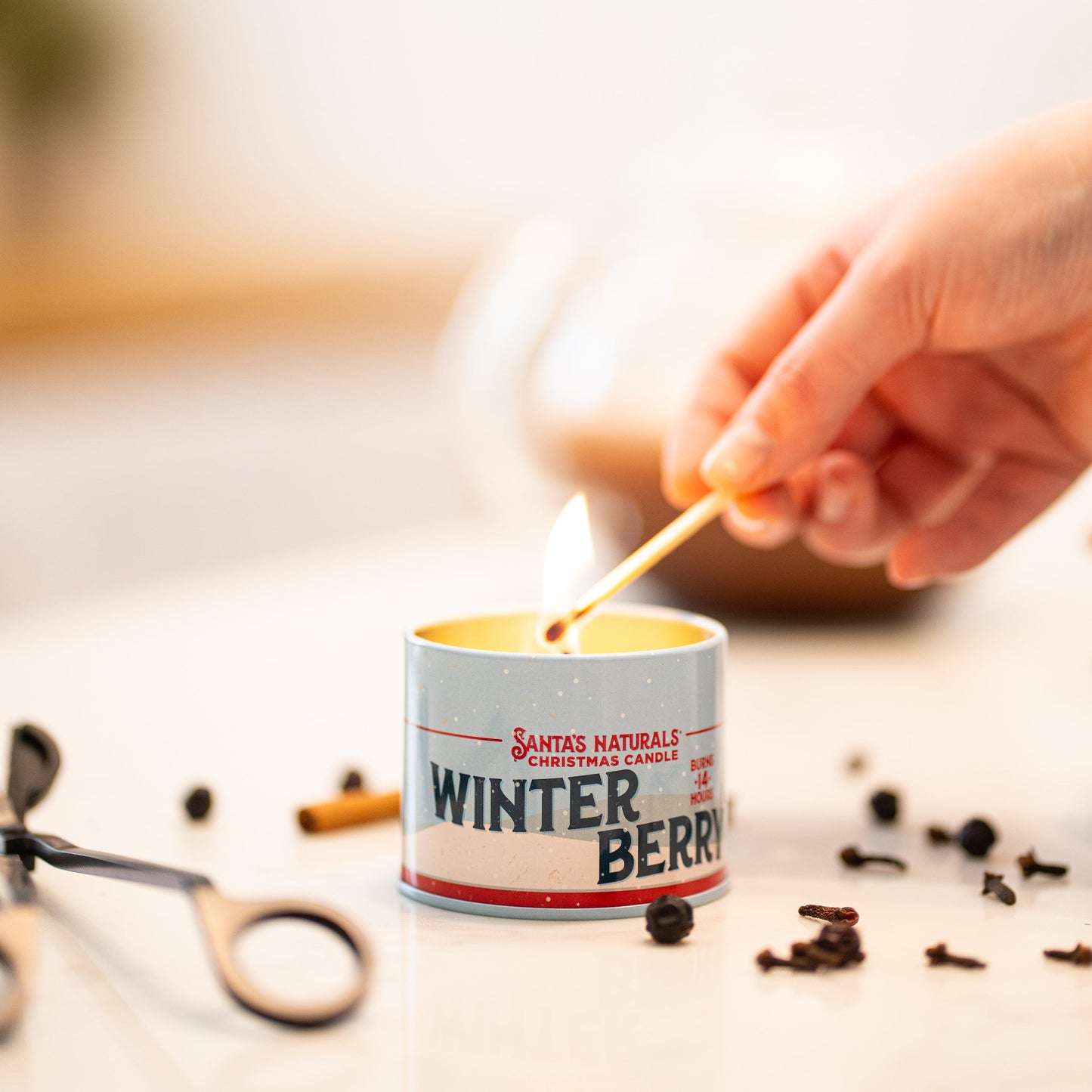 Santa's Naturals Winter Berry 3.5oz Mini Trio Candle Set