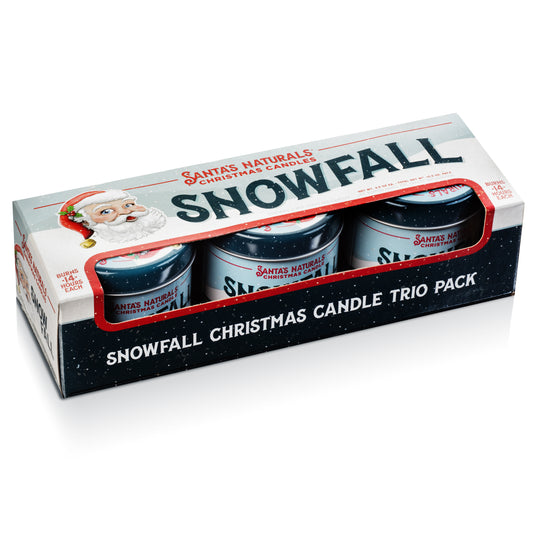 Santa's Naturals Snow Fall 3.5oz Mini Trio Candle Set