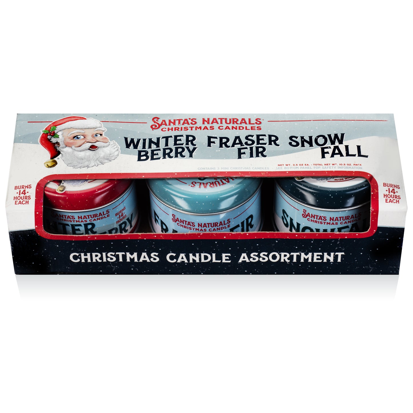 Santa's Naturals Sampler 3.5oz Mini Candle Sampler Trio Set