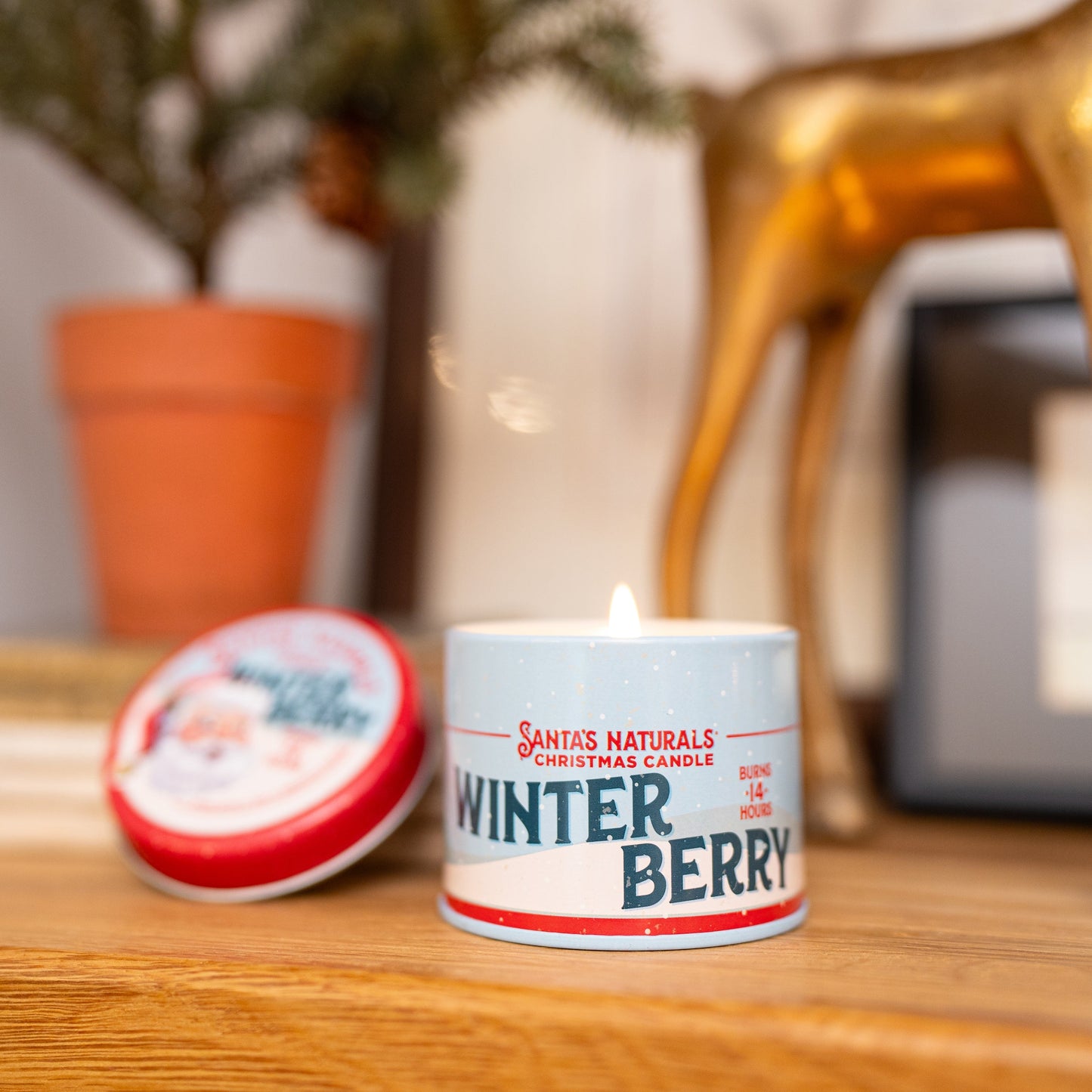 Santa's Naturals Winter Berry 3.5oz Mini Trio Candle Set