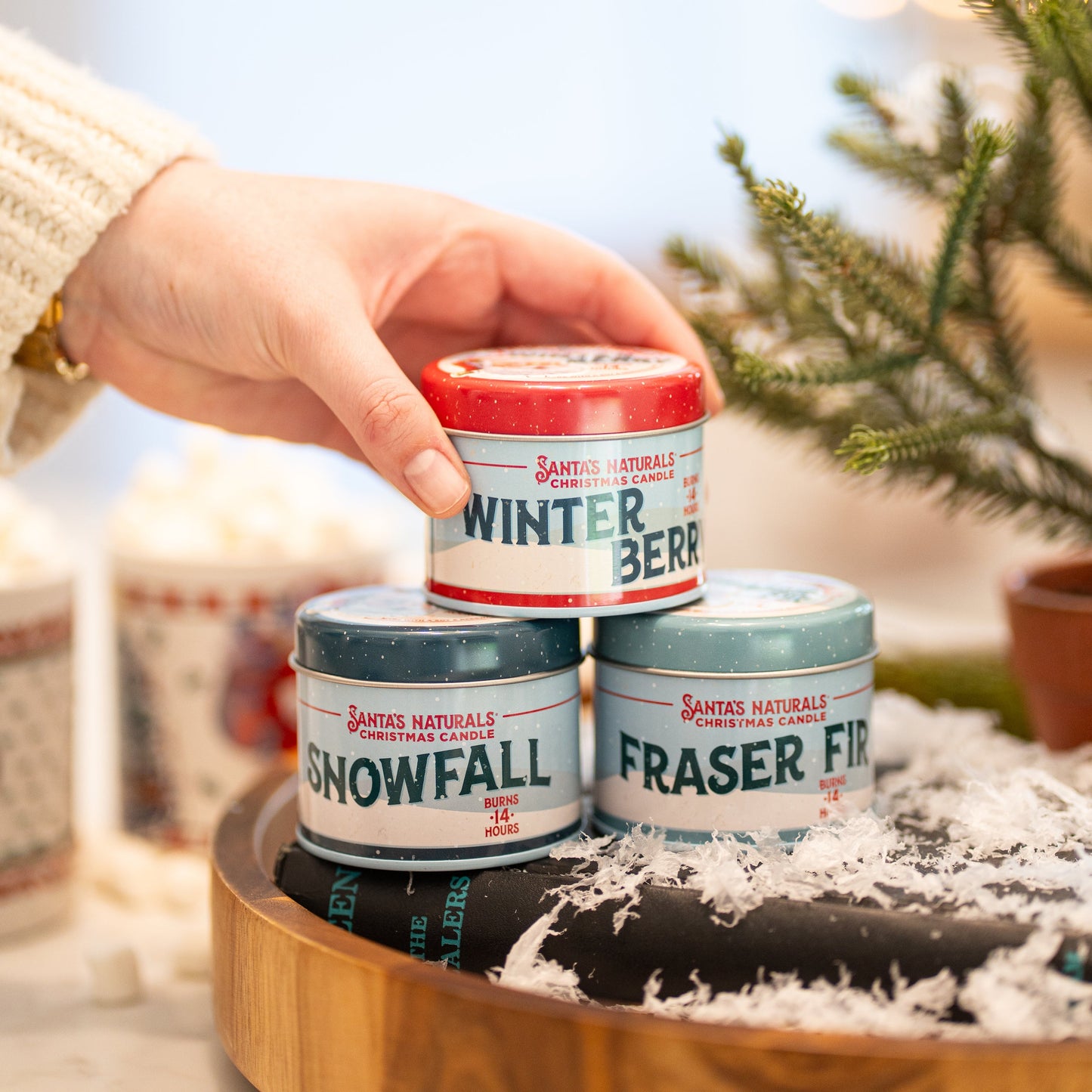 Santa's Naturals Sampler 3.5oz Mini Candle Sampler Trio Set