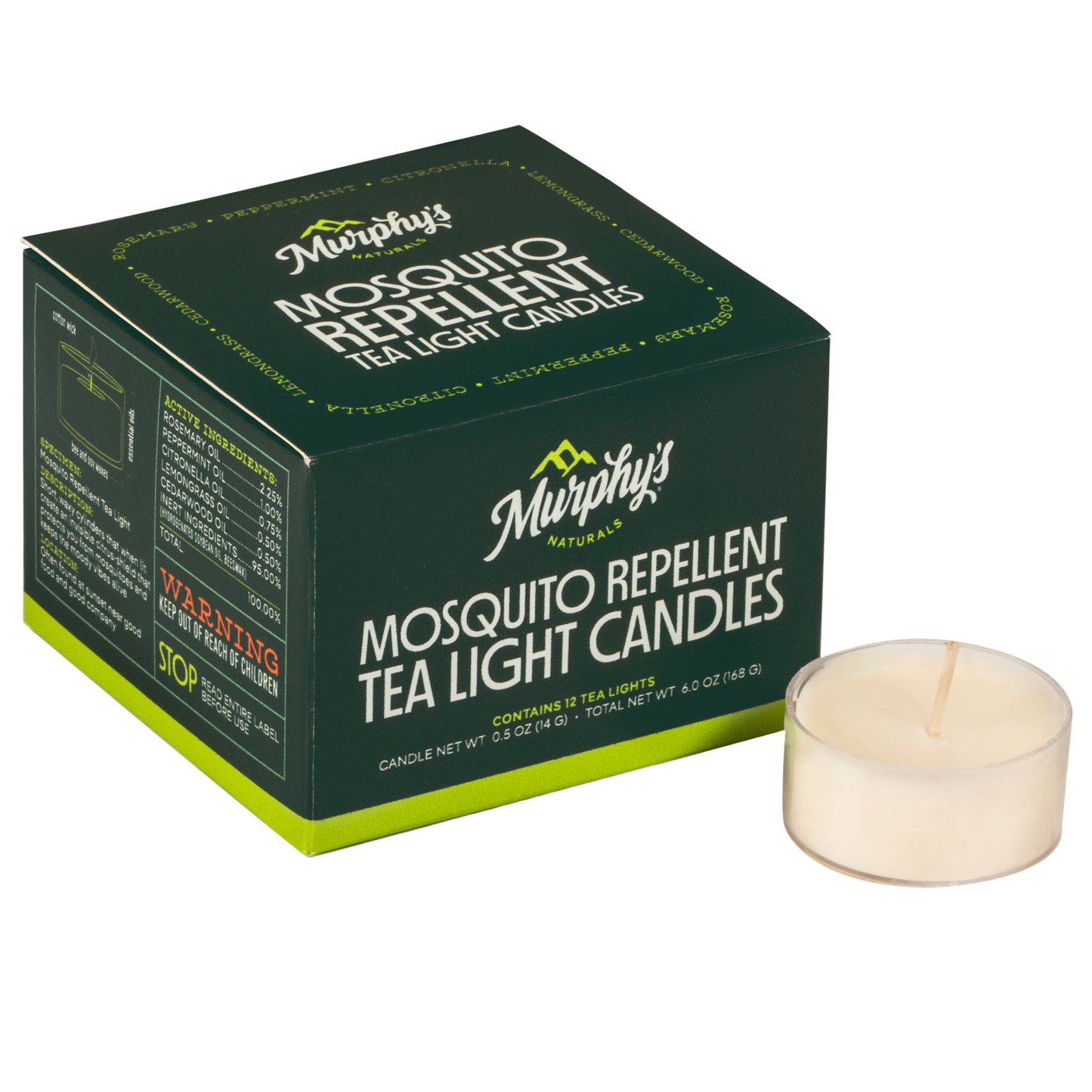 Mosquito Repellent Tea Light Candles (12ct) - Case of 6