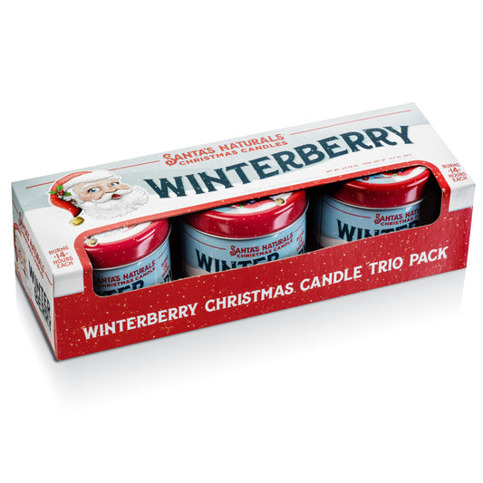 Santa's Naturals Winter Berry 3.5oz Mini Trio Candle Set
