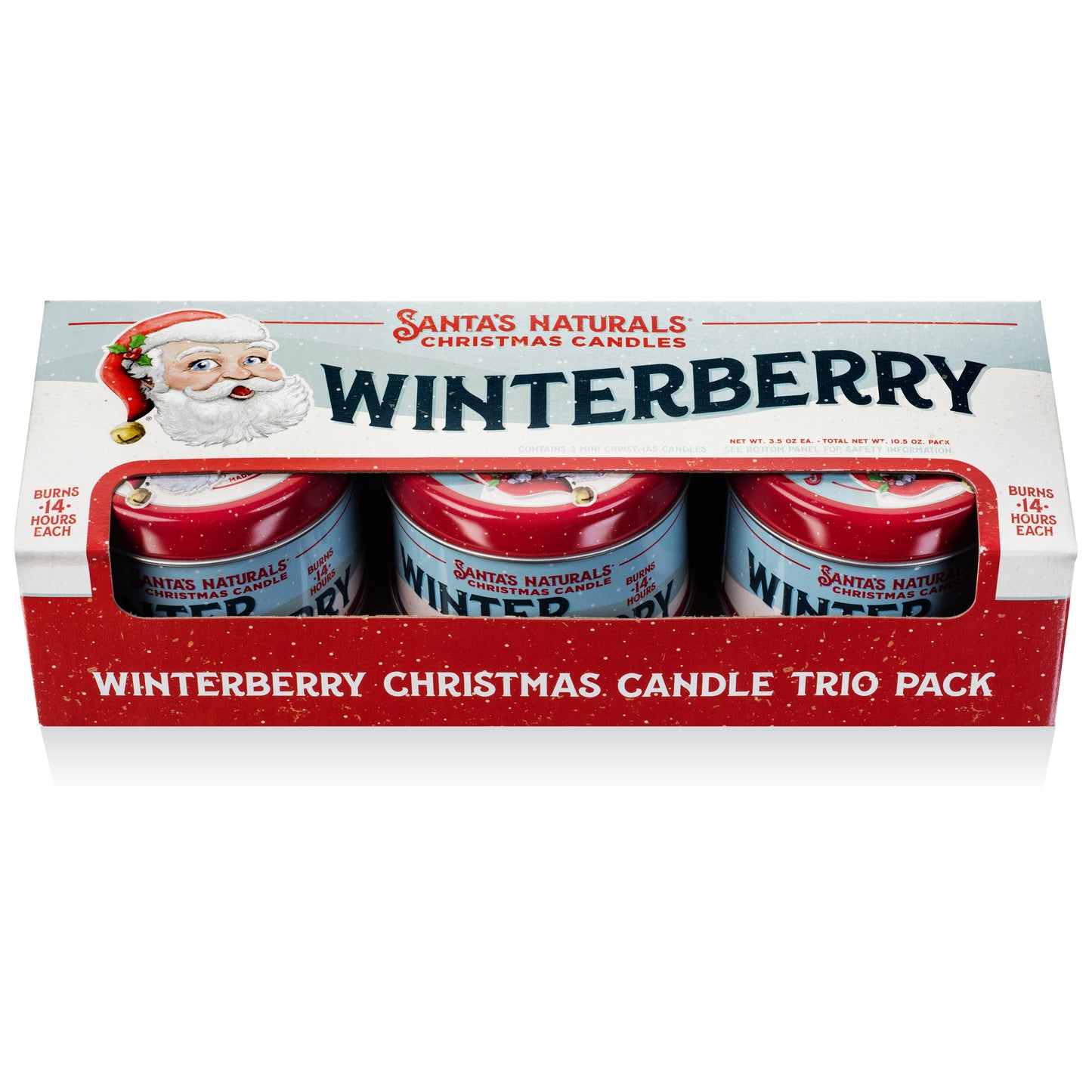 Santa's Naturals Winter Berry 3.5oz Mini Trio Candle Set