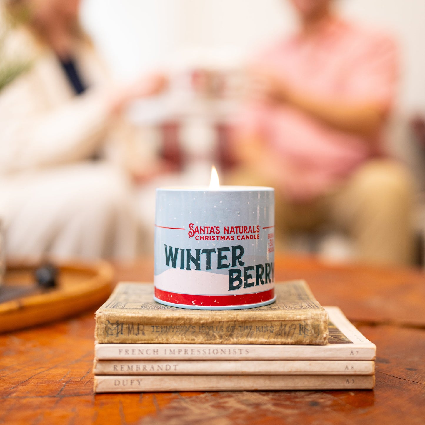 Santa's Naturals Winter Berry 9oz Candle Table Top Display