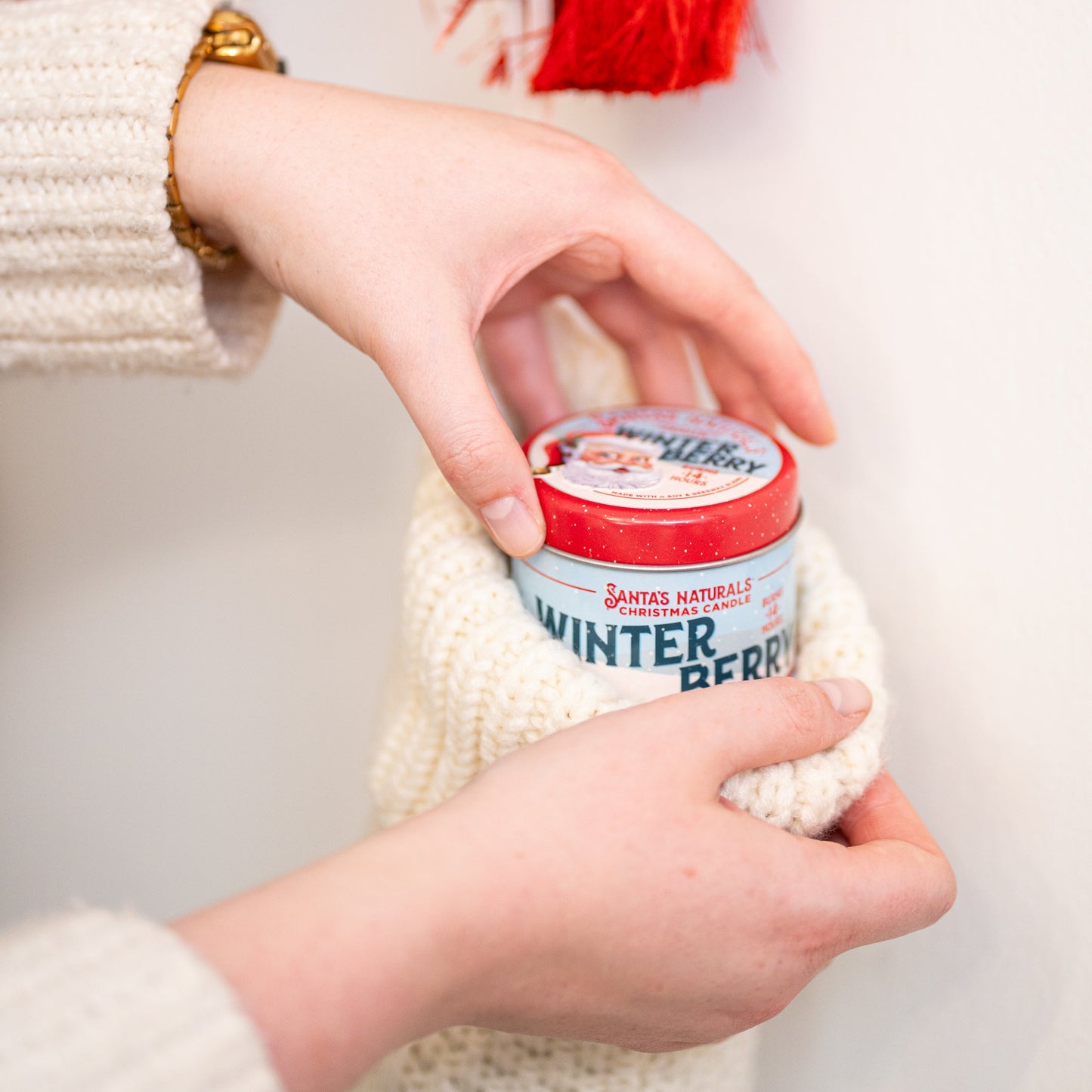 Santa's Naturals Winter Berry 3.5oz Mini Trio Candle Set
