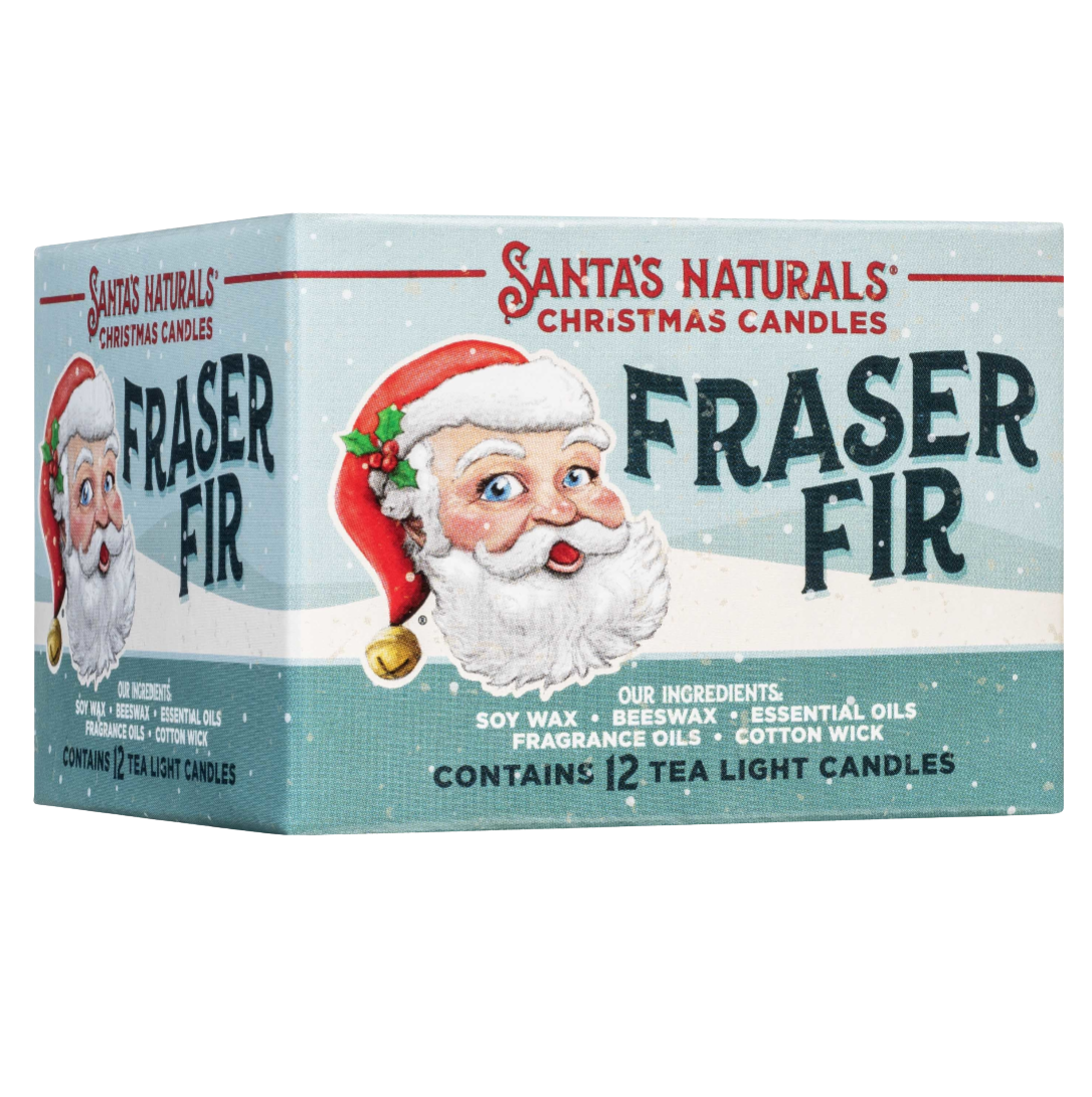 Santa's Naturals Fraser Fir Tea Light Candles 12 Count