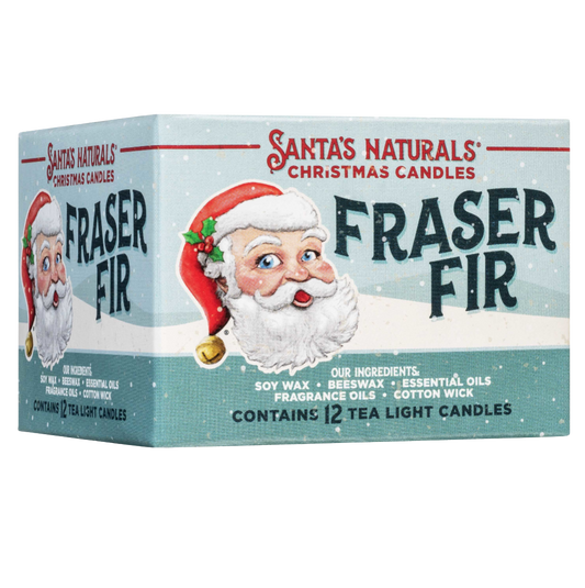 Santa's Naturals Fraser Fir Tea Light Candles 12 Count