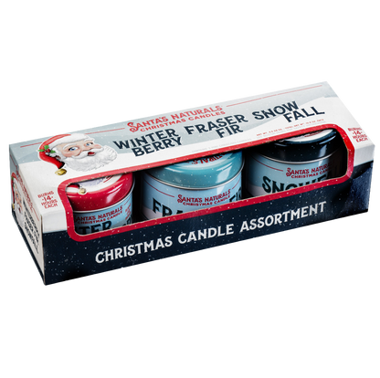 Santa's Naturals Sampler 3.5oz Mini Candle Sampler Trio Set