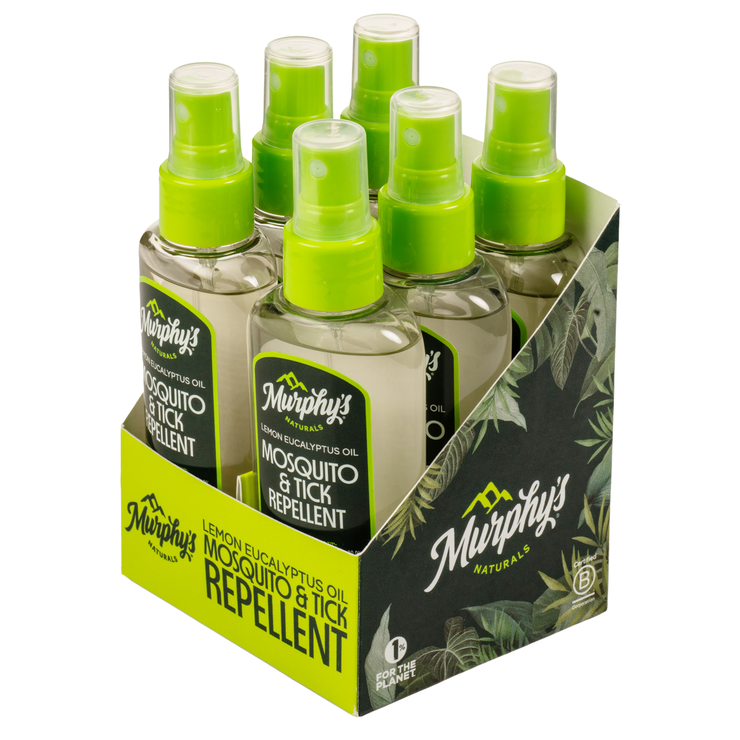 Lemon Eucalyptus Oil Mosquito and Tick Repellent Spray (4oz) - Display of 6
