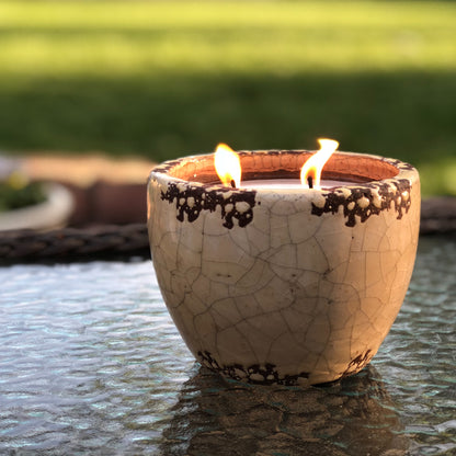 Mosquito Repellent Ceramic Garden Candle, Ivory (13oz) - Case of 6
