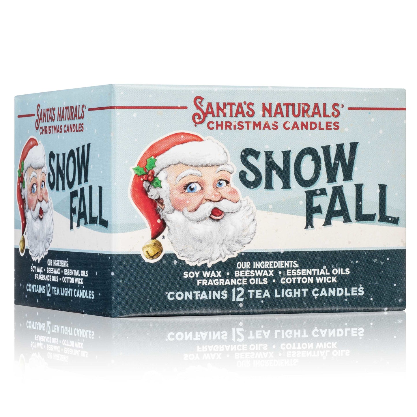 Santa's Naturals Snow Fall Tea Light Candles 12 Count