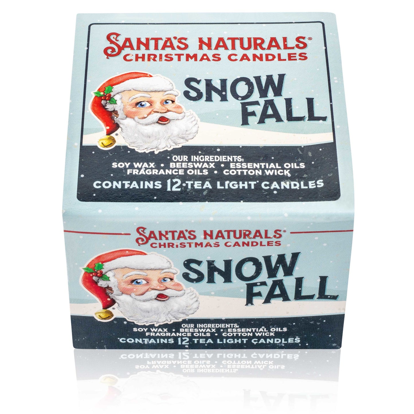 Santa's Naturals Snow Fall Tea Light Candles 12 Count