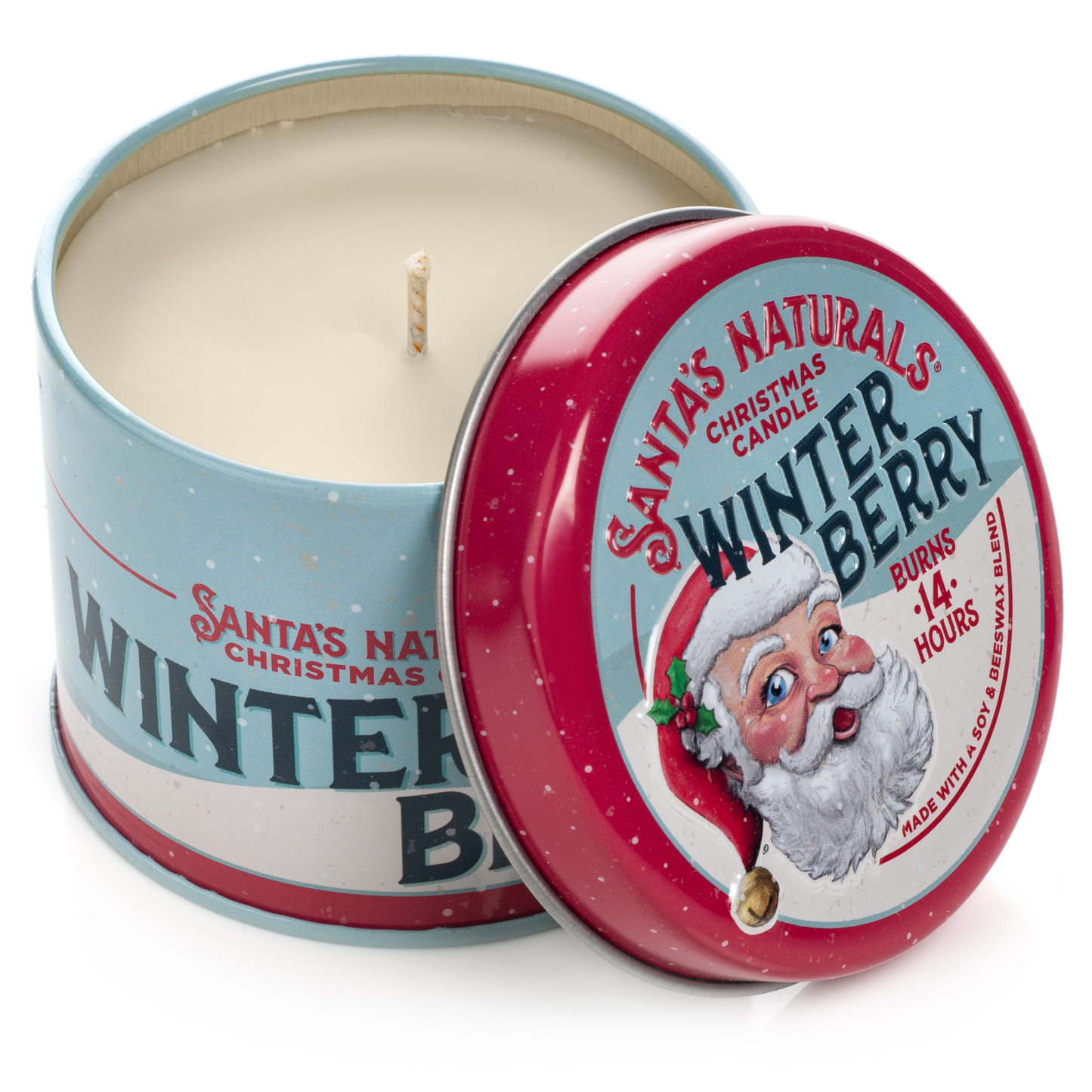 Santa's Naturals Winter Berry 3.5oz Mini Candle Table Top Display