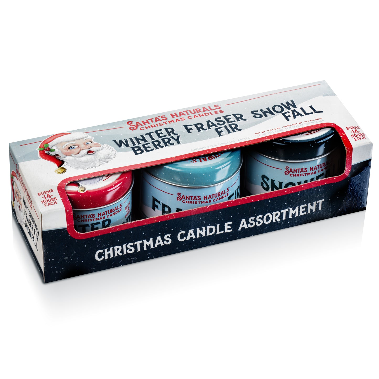 Santa's Naturals Sampler 3.5oz Mini Candle Sampler Trio Set