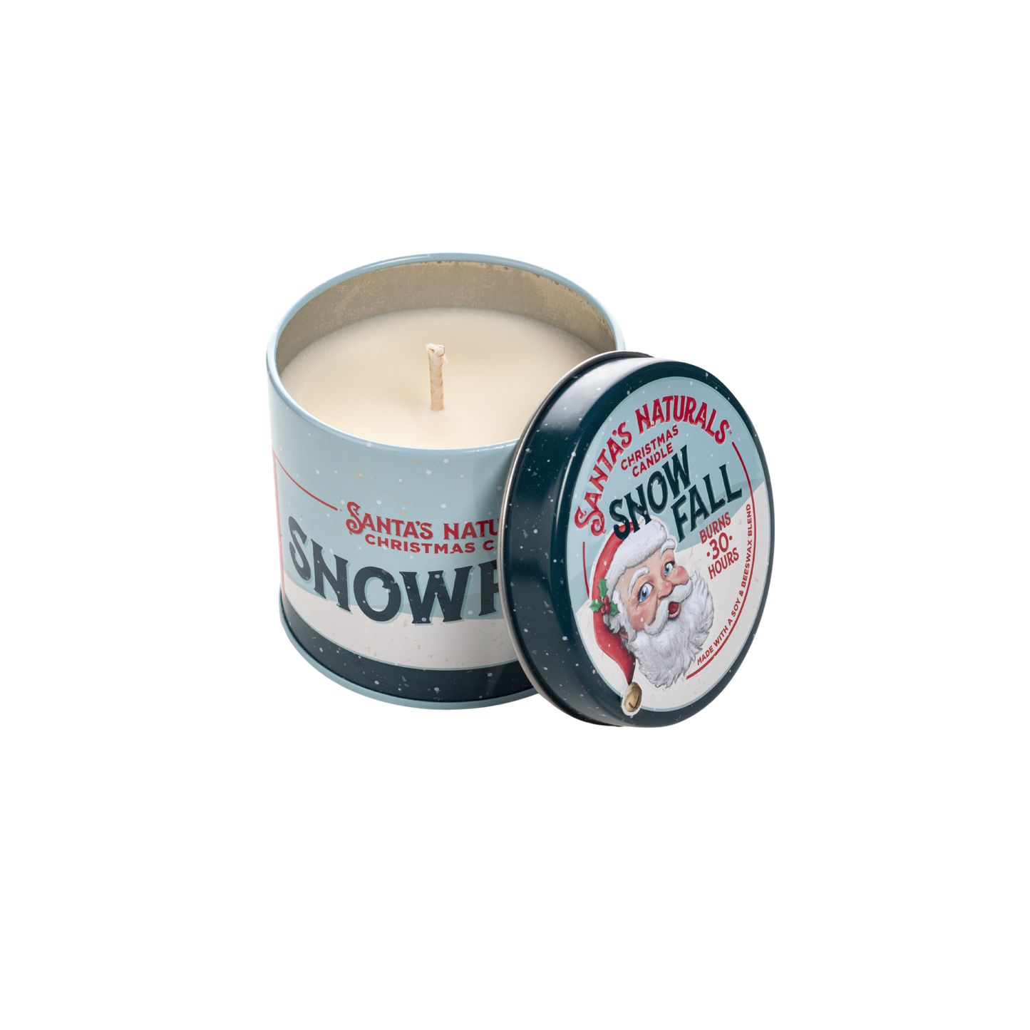 Santa's Naturals Snow Fall 9oz Candle - Case of 6 - Table Top Display