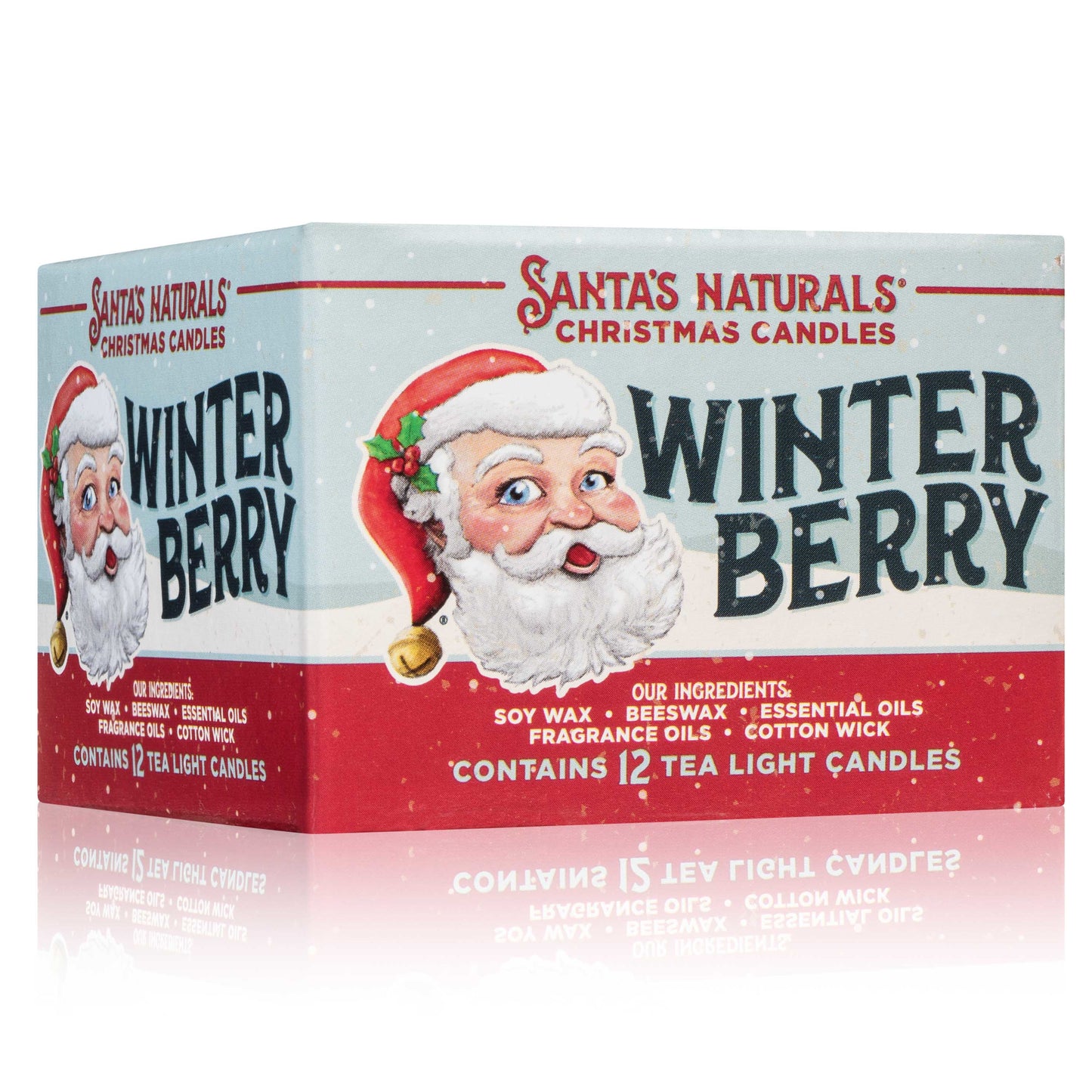 Santa's Naturals Winter Berry Tea Light Candles 12 Count