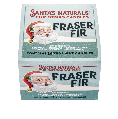 Santa's Naturals Fraser Fir Tea Light Candles 12 Count