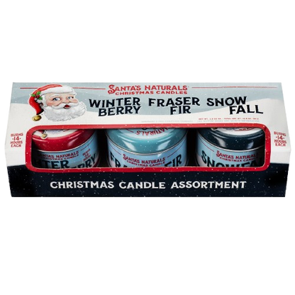 Santa's Naturals Sampler 3.5oz Mini Candle Sampler Trio Set