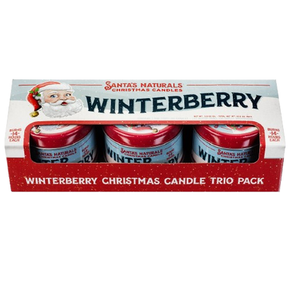 Santa's Naturals Winter Berry 3.5oz Mini Trio Candle Set